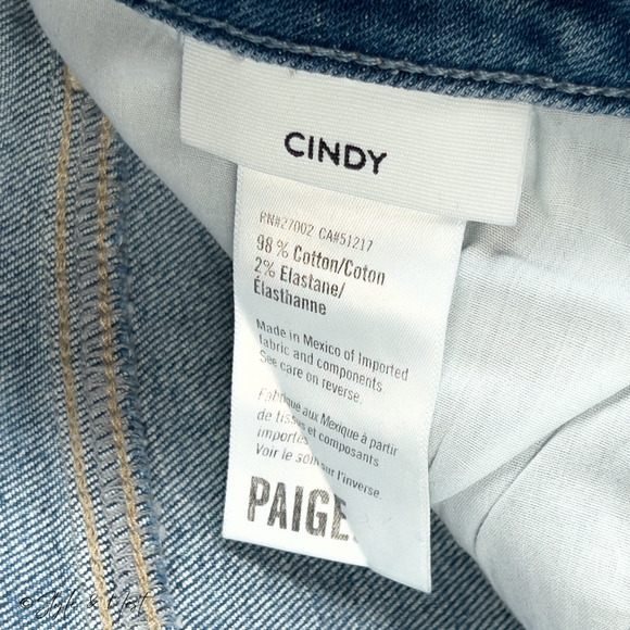 PAIGE Cindy High Rise Straight Ankle Jeans Destructed Women's Size 34 NWT - Picture 12 of 12